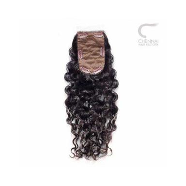 Black Clip On Closure Curly Remy Hair Extensions