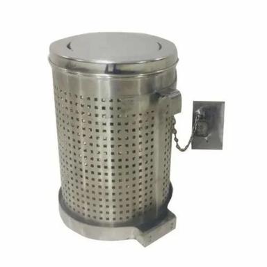 Silver Railway Stainless Steel Dustbin