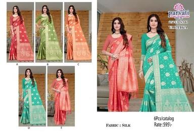 Cotton SIlk Banarasi Saree For Women-25213