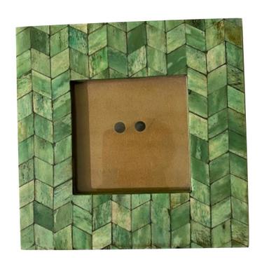 Green 4X4 Inch Bone-Mdf Photoframe