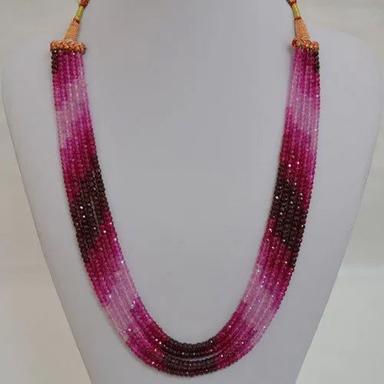 Pink Ruby Beads Necklace
