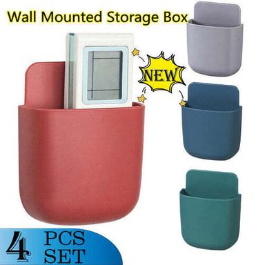 WALL MOUNTED STORAGE CASE WITH MOBILE PHONE CHARGING HOLDER