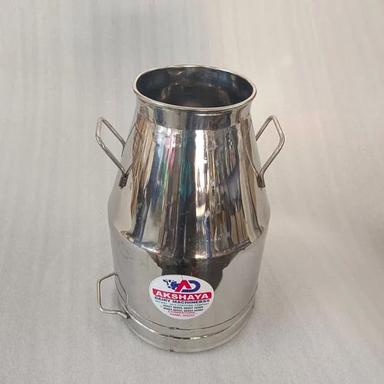 Silver Stainless Steel Milk Cans