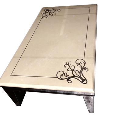 Cream High Quality Marble Top Dining Table
