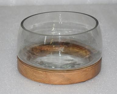 Wooden Bowl With Glass