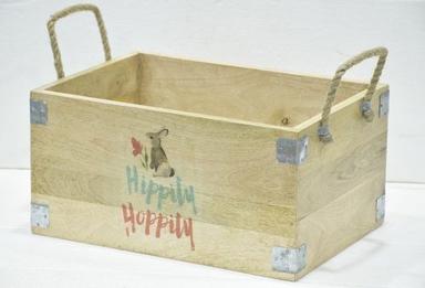 Wooden Caddy With Jute Handle