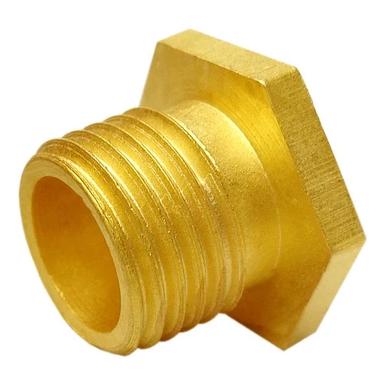 Golden Brass Hex Nut Male Thread
