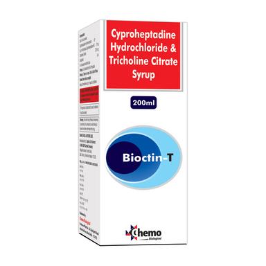 Cyproheptadine hydrochloride 2mg + Tricholine citrate 275mg Syrup