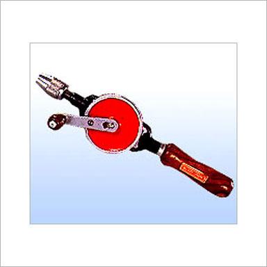 Hand Drill Double Pinion With Wooden Handle