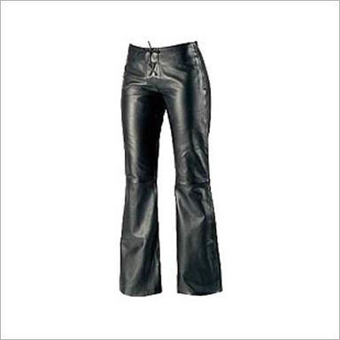 Breathable Black Color Leather Trousers