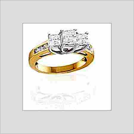 Designer Gold Ring With Studded Diamond