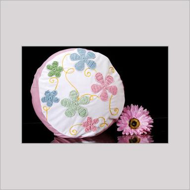 Round Shape Embroidered Pillow