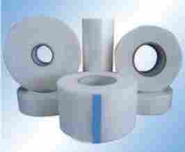 Moisture Resistant Lightweight Plain White Adhesive Fiber Tape Rolls
