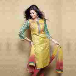 Cotton Embroidered Suits With Dupattas