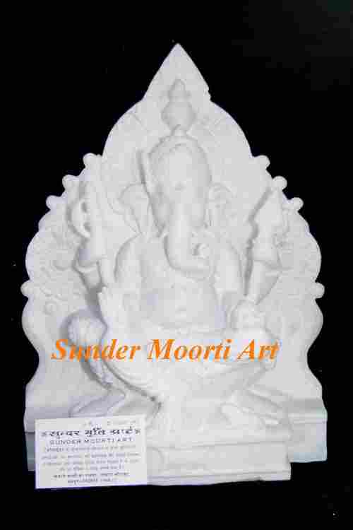 White Marble Antique Ganesha Statue