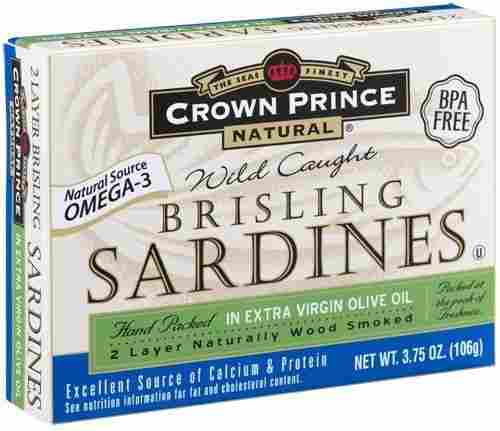 Natural Two Layer Brisling Sardines Extra Virgin Olive Oil