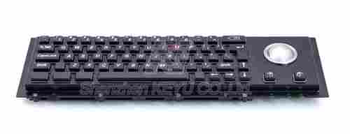 KY-PC-H-BL Black Industrial Metal Keyboard With Trackball