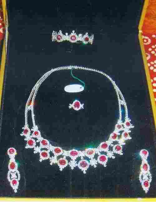 Ruby Diamond Necklace Sets