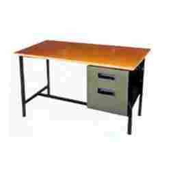 Steel Tables With Wooden Top