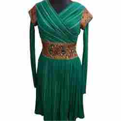 Green Indo Western Dress