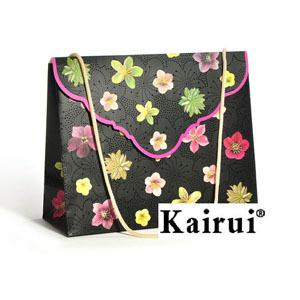 Cool Black Tote Design Floral Paper Bags