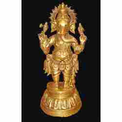 Ganesh Standing On Oval Base