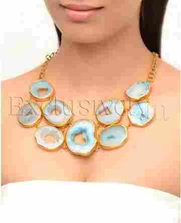 Blue Agate Necklace