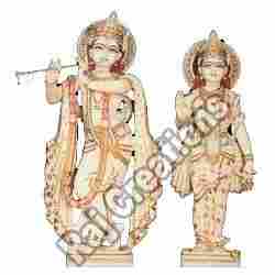 Attractive Marble Radha Krishna Statue