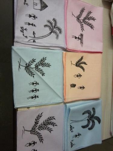 Warli Painted Handkerchief