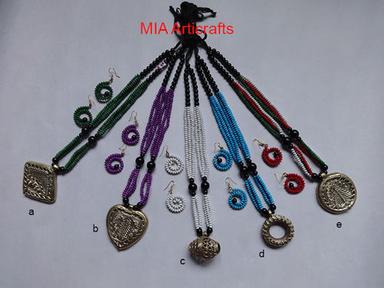 Trendy Colorful Dokra Necklace