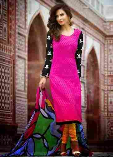 Beautifully Printed Lawn Cotton Suit with Chiffon Dupatta