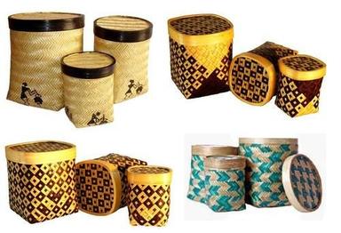 Conical Bamboo Box