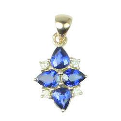 Polished Blue Sapphire Pendant