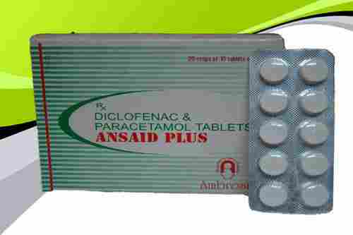 Ansaid Plus Tablets (Diclofenac Sodium 50Mg + Paracetamol 500Mg)