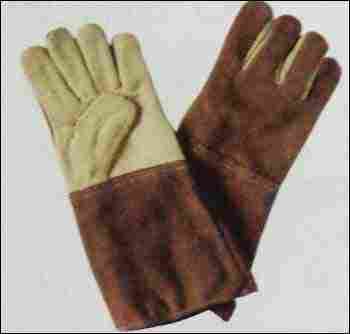 Heat Resistance Aramid Hand Gloves With Leather