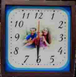 Wooden Clock Photo Frame
