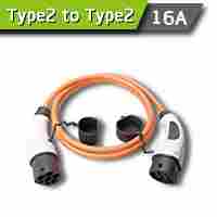 Type 2 (IEC 62196-2) Male to Female Connector (Charging Cable) Single Phase 16A for Electric Vehicle