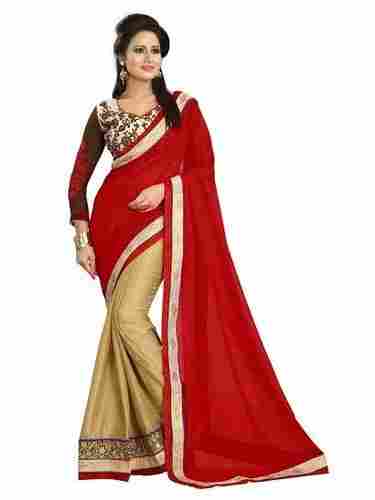Georgette Saree with Full Embroided Blouse