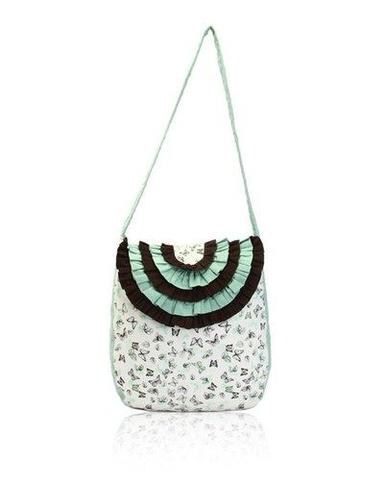 White Butterfly Frill Tote Bag
