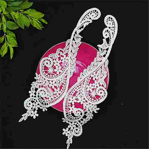Fancy Neck Embroidery Lace Collar Appliques