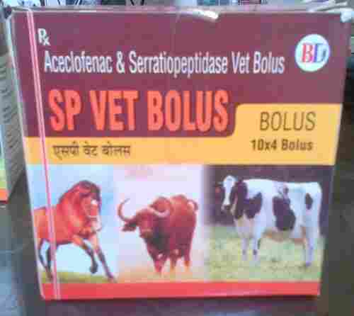 Aceclofenac and Serratiopeptidase Vet Bolus 10X4
