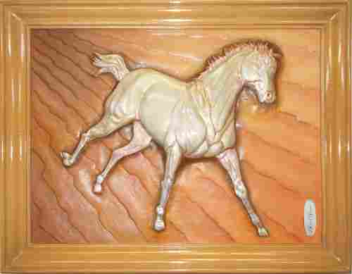 Horse Metal Relief Sculpture