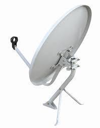 Red Satellite Dish Antenna