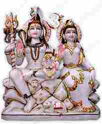 Shiv Parvati Marble God Statues