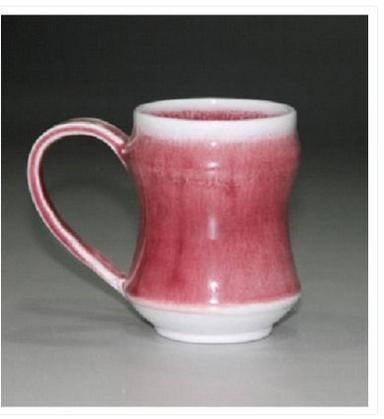 Crimson Red Porcelain Mug