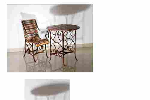 Industrial Metal Reclaimed Wood Dining Table Chair