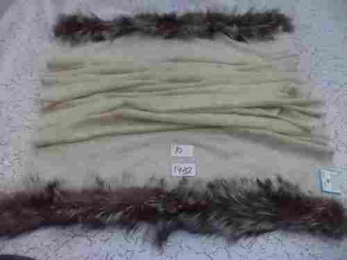 Pure Wool With 2 Side Fur Trim Shawls