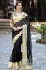 Black Faux GeorgetteParty and Festival Saree
