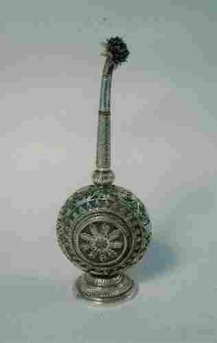 Handcrafted Antique Silver Gulabdani (Perfume Holder)