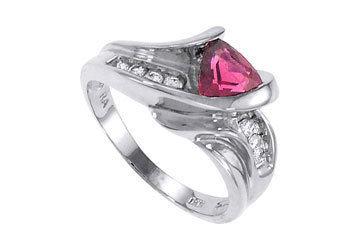 Pink Tourmaline And Diamond Ring